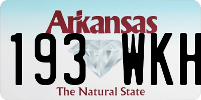 AR license plate 193WKH