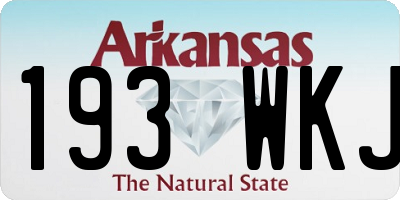 AR license plate 193WKJ