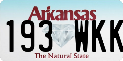 AR license plate 193WKK