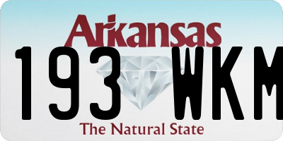 AR license plate 193WKM