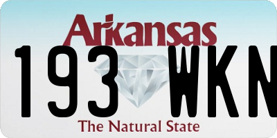 AR license plate 193WKN