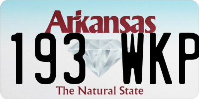 AR license plate 193WKP