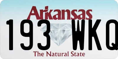 AR license plate 193WKQ