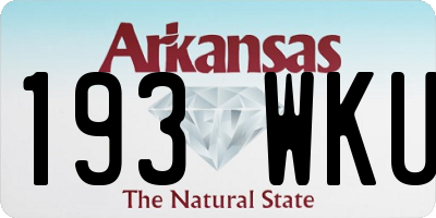 AR license plate 193WKU