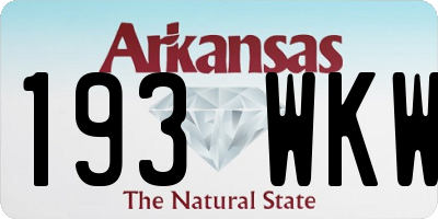 AR license plate 193WKW