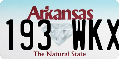 AR license plate 193WKX