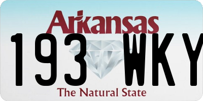 AR license plate 193WKY