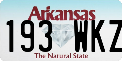 AR license plate 193WKZ