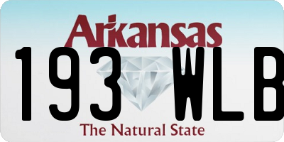 AR license plate 193WLB