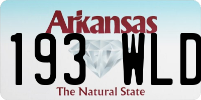 AR license plate 193WLD