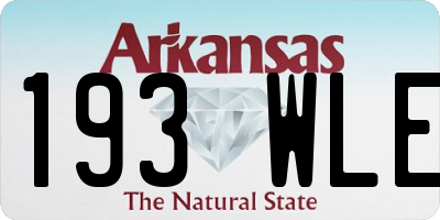 AR license plate 193WLE