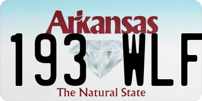 AR license plate 193WLF