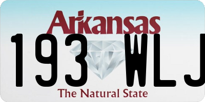 AR license plate 193WLJ