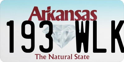 AR license plate 193WLK