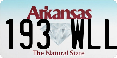 AR license plate 193WLL