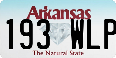 AR license plate 193WLP