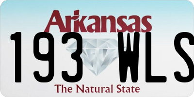 AR license plate 193WLS
