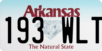AR license plate 193WLT