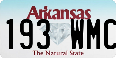 AR license plate 193WMC