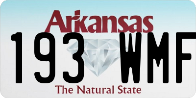 AR license plate 193WMF