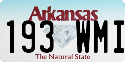 AR license plate 193WMI