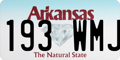 AR license plate 193WMJ