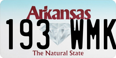 AR license plate 193WMK