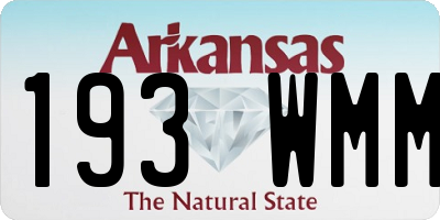 AR license plate 193WMM