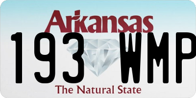 AR license plate 193WMP