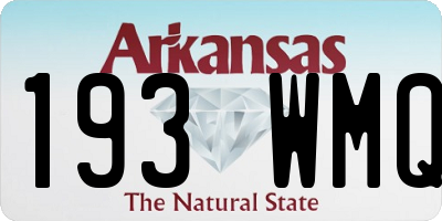 AR license plate 193WMQ