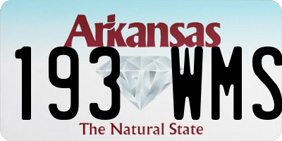 AR license plate 193WMS