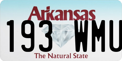 AR license plate 193WMU