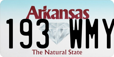 AR license plate 193WMY