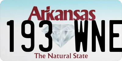AR license plate 193WNE