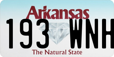 AR license plate 193WNH
