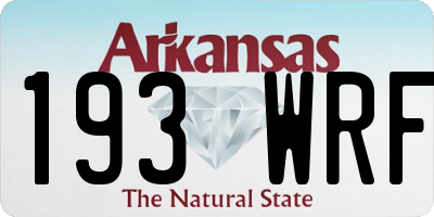 AR license plate 193WRF