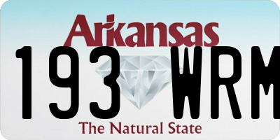 AR license plate 193WRM