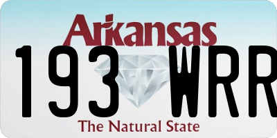 AR license plate 193WRR