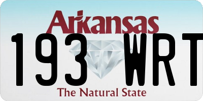 AR license plate 193WRT