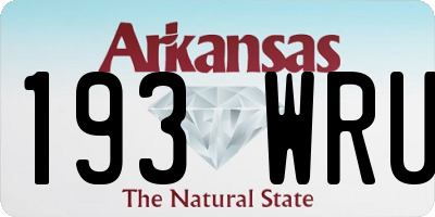 AR license plate 193WRU