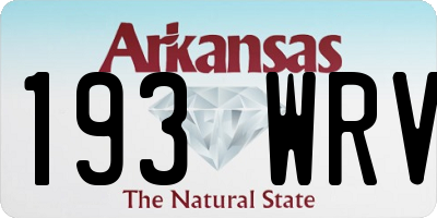 AR license plate 193WRV