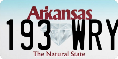 AR license plate 193WRY