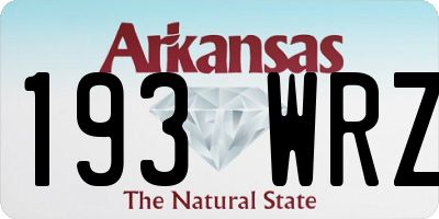 AR license plate 193WRZ