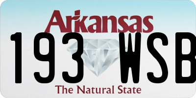 AR license plate 193WSB