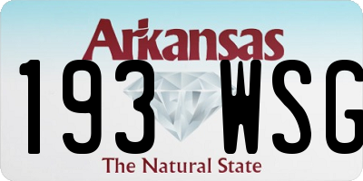 AR license plate 193WSG