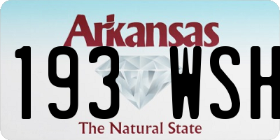 AR license plate 193WSH