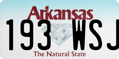 AR license plate 193WSJ
