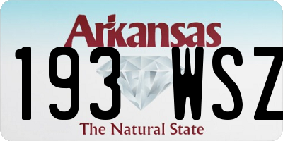 AR license plate 193WSZ