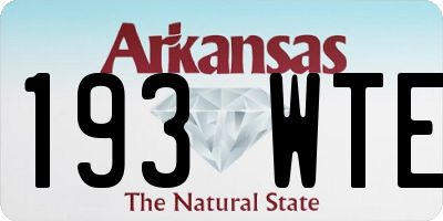 AR license plate 193WTE