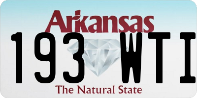 AR license plate 193WTI